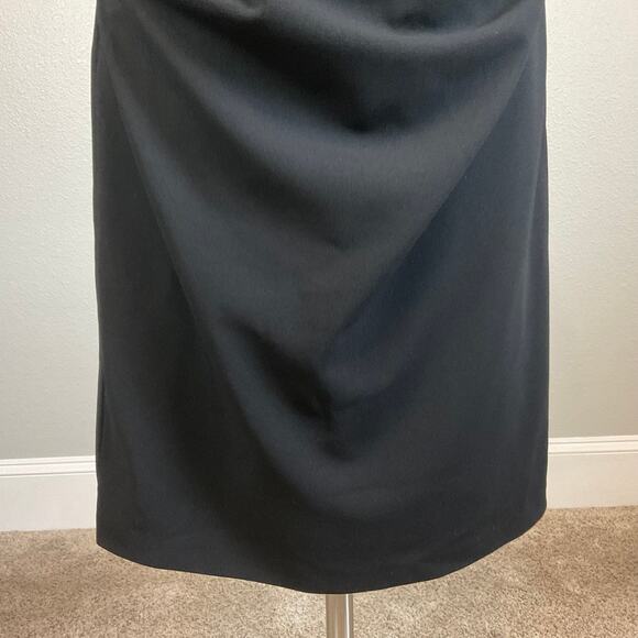 Betsy & Adam Embroidered Short Flutter Sleeve Sheath Cocktail Dress Black Size 8 - Picture 9 of 13